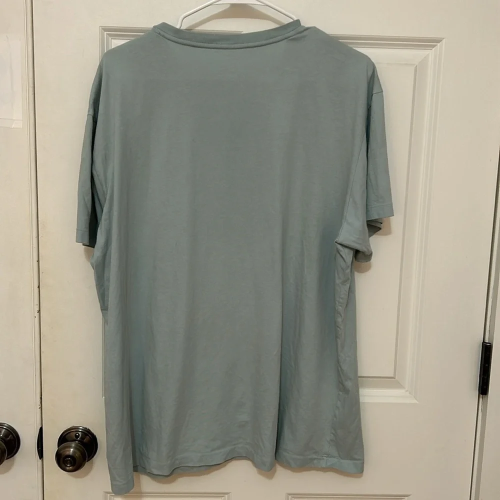 Polo Ralph Lauren v neck t shirt size large green short sleeve cotton